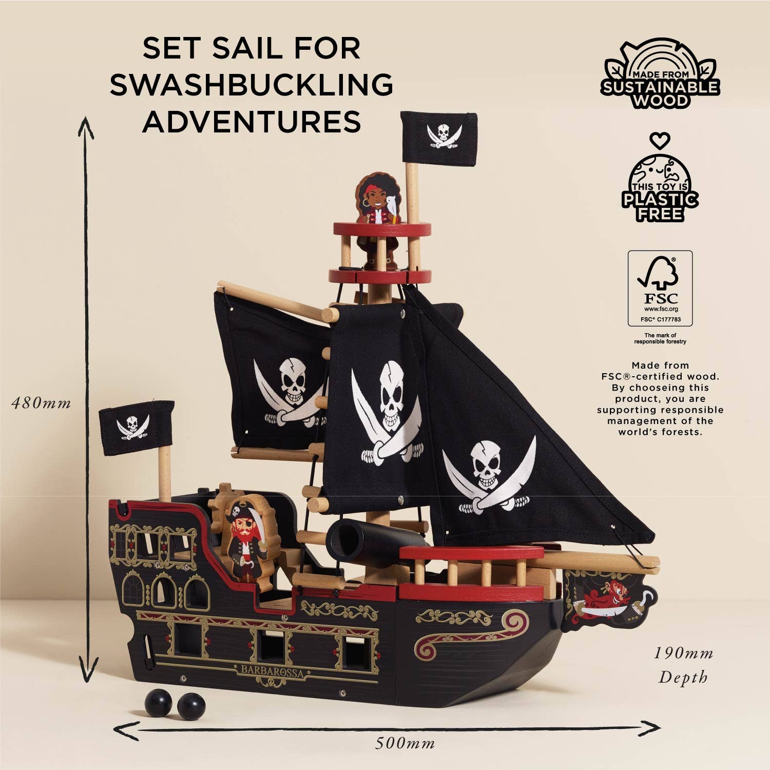 Barbarossa Pirate Ship & Characters