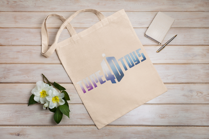 Type 40 Toys Logo Tote Bag – Reusable Black Shopping Bag