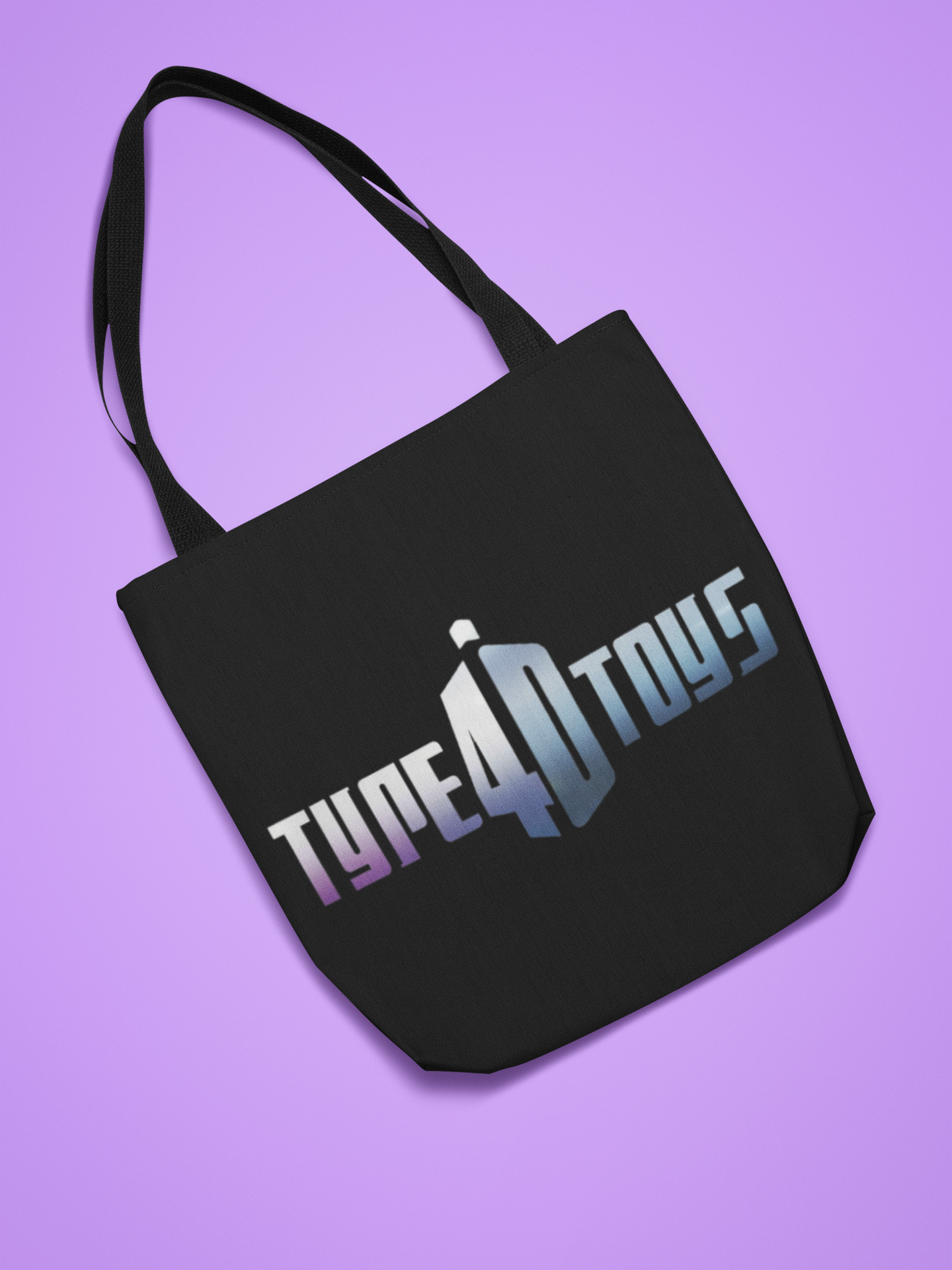 Type 40 Toys Logo Tote Bag – Reusable Black Shopping Bag