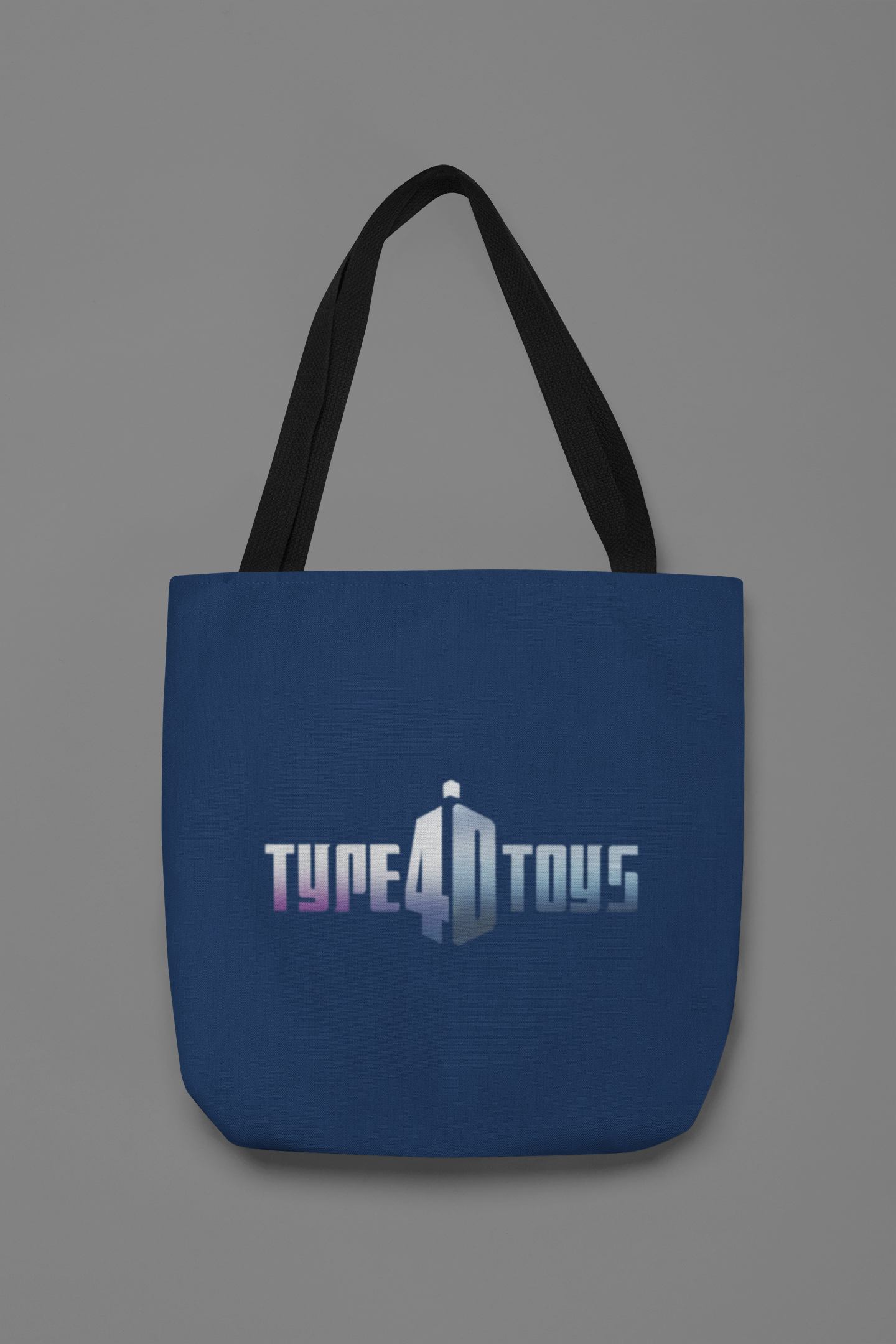 Type 40 Toys Logo Tote Bag – Reusable Black Shopping Bag