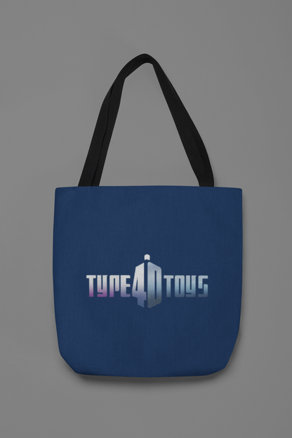 Type 40 Toys Logo Tote Bag – Reusable Black Shopping Bag