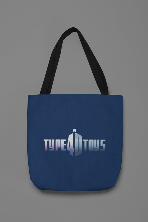 Type 40 Toys Logo Tote Bag – Reusable Black Shopping Bag
